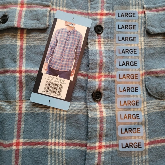Lucky Brand Flannel Shirt Plaid Long Sleeve Classic Fit - Picture 5 of 5
